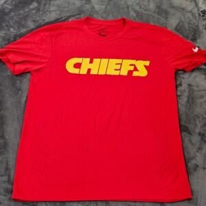 Nike Red Short Sleeve Tee with Yellow Logo